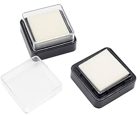 JIHUOO 10 Stück Leere Stempelkissen Ohne Farbe Stempelkissen zum Nachfüllen von Tinte Fingerabdruck Stempelkissen für Kartenherstellung Stempel