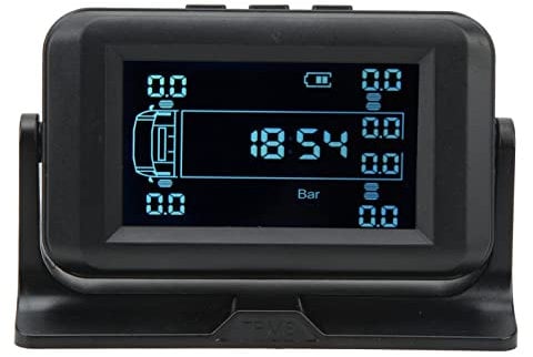 Tire Pressure Monitoring System 6 External Sensors for 6 Wheel Truck RV High Low Pressure Alarm IP67 USB Solar Power Supply