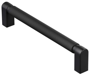 CILEYTION 1 Stück Griffe Für Küchenschränke, 192mm Bohrlochabstand mattschwarz, Küchengriffe Schwarz,Griffe Möbel und Möbelgriffe Schwarz
