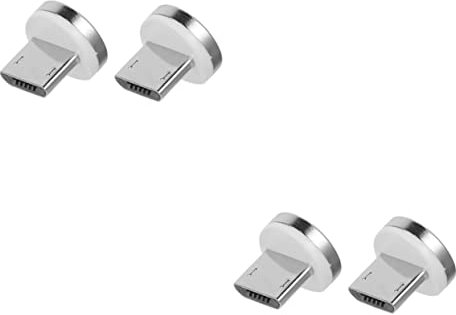 Gatuida 4pcs Magnetic Phone Charging Cable Adapters Usb Connector Heads for Fast Charging at Home Office