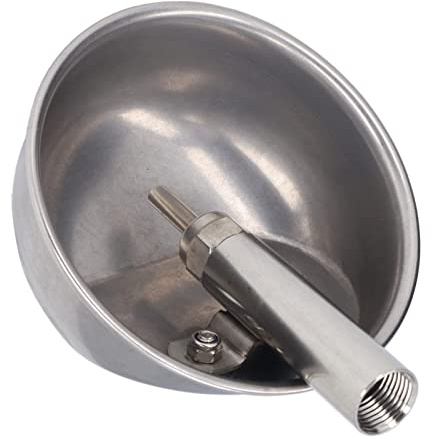 Wifehelper Bol d'eau de Porc Fournitures Bol à Boire Automatique pour Truie Abreuvoir épaissi Fontaine à Boire en Acier Inoxydable 13Cm équipement Bol D'offrande d'eau
