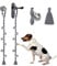 GINIDEAR Dog Bells to Go Outside & Puppy Potty Training, Adjustable Dog Door Bell Ring to Go Potty, Handmade with Premium Yarn. Twisted Style, Grey 2 Count