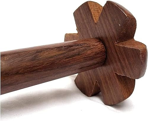 Rcelebrare Máquina para hacer leche de mantequilla, batidora de mano de madera/mezcladora, máquina Lassi para cocina