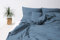 HOP DESIGN Bettwäsche 135x200 Graublau - Baumwoll Bettwäsche 135x200 mit 1 Kissen Bezug 80x80 - Allergiker Bettwäsche-Sets - Duvet Cover
