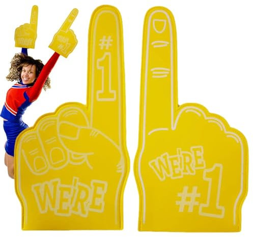 Schaumstoff-Finger und Hände, universelle große Schaumstoff-Hand für Sport, Cheerleading | inspirierendes, farbenfrohes und bequemes Sport-Fan-Zubehör Nummer 1 Schaumstoff-Fächerfinger zum Jubeln Zorq