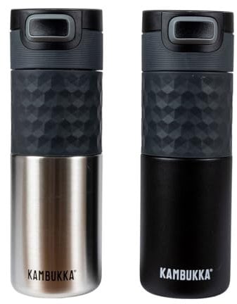E.U. Xtores Kambukka 500ml Travel Mug, 2 Pack- Vacumn Insulated