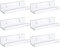 Holdes 6 estanterías acrílicas de 4 pulgadas, soporte de pared para discos de vinilo, 6 unidades, acrílico transparente, para discos de vinilo, estanterías flotantes