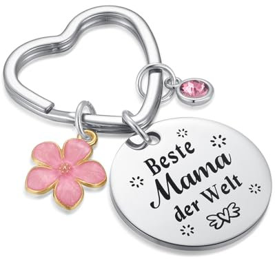 DIVSIC Schlüsselanhänger Mama Muttertagsgeschenk Schlüsselanhänger Weihnachtsgeschenke für Mamas Geschenke für Mama Geburtstagsgeschenk für Beste Mama der Welt