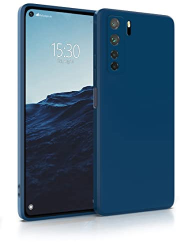 MyGadget Funda para Huawei P40 Lite 5G en Silicona TPU - Carcasa Slim & Flexible - Case Resistente Antigolpes y Anti choques - Ultra Protectora Azul Oscuro