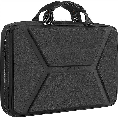 DOMISO 17,3 Pulgadas Funda para Portátil Resistente al Agua Bolsa Maletin Protectora para Ordenador Portátil/Netbook/Tablet/Notebook/Ultrabook/Chromebook, Negro
