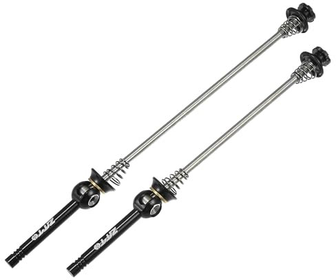 X AUTOHAUX Pair Bike Front Rear Quick Release Wheel Skewers 140mm 180mm Black