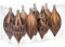Hollyone 17x7 cm Large Christmas Baubles, 8PCS Ombre Bronze Baubles for Christmas Tree Decorations, Giant Xmas Balls Teardrop Hanging Ornaments for Party Wedding Tree Decor