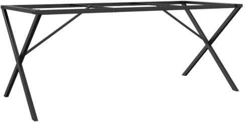 vidaXL Esstisch Gestell, Tischgestell in X-Form, Tischbein für Esstisch Beistelltisch, Tischkufen Tischfüße Tischunterstell, Stahl