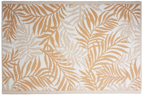 idooka 90cm x 180cm Outdoor Rugs For Patios Waterproof - Rugs For Garden & Picnic Blanket - Garden Rugs Outdoor Waterproof Large - Outdoor Mats For Patio, Plastic Outdoor Rug (Orange Leaves)