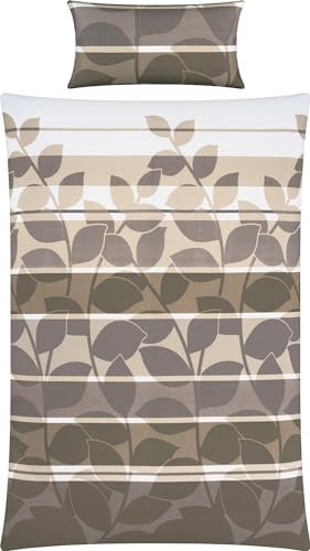 Erwin Müller Bettwäsche Single-Jersey Taupe-Kiesel Größe 1x 135x200 cm + 1x 40x80 cm