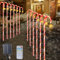 Qoosea Weihnachtsbeleuchtung Solar Außen 6 Stück 8 Modi LED Zuckerstangen mit Schneeflocke Außen Solar Lichterkette Weihnachtsdeko Aussen Weihnachtsweg Wasserdicht Gartenleuchte