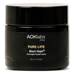 AOKlabs Black Night | Straffende, feuchtigkeitsspendende Nachtcreme | Feuchtigkeitsspendende Nachtcreme | Straffend & Anti-Aging | Fortschrittliche Neurokosmetik