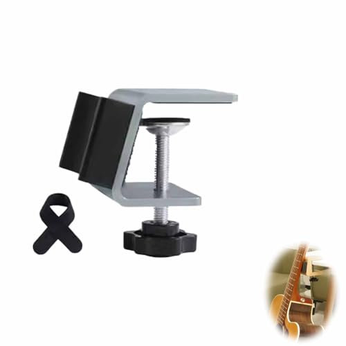 Guitar Neck Rest with Desk Clamp, Portable Guitar Holder Table Mount, Guitar Neck Support Cradle for Acoustic and Electric Guitars, Adjustable Desk Clamps Easy To Install (B)