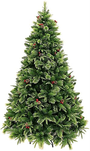 LXWKAI Realistischer Weihnachtsbaum mit vollgeformter Scharnierstruktur (6 Fuß, unbeleuchtet) (Größe: 7 Fuß, unbeleuchtet)