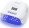 Cordless Rechargeable UV Nail Lamp, 60W Professional UV Light for Gel Nails with Metal Base, Portable Wireless LED Nail Dryer Fast Charger Curing Lamp 3 Timers for Salon or Home