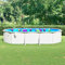 Générique Piscine Ovale avec parois en Acier 610x360x120 cm Blanc,Piscines,176.8KG-93265