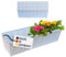 Hossi's Wholesale 6 Euro-Paletten Blumenkästen-Einsätze | 37,3cm Weiß | Pflanzkasten für Europalette Palette | Balkonkasten | Blumentopf | aus stabilen Kunststoff | Made in Germany
