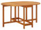 LVHUIDEH Gartentisch aus Holz, Oval Garten Esstisch, wetterfest Campingtisch, Klappbar Balkontisch für BBQ Catering Party Hinterhof, Latten-Design, 130 x 90 x 72 cm, Massivholz Akazie
