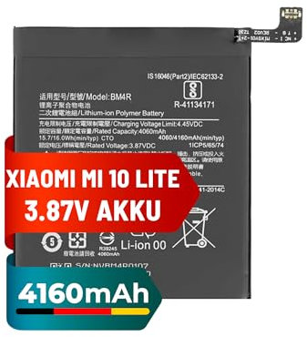 Mpsmobile® Akku für Xiaomi Mi 10 Lite | 4160mAh | Ersatzakku BM4R