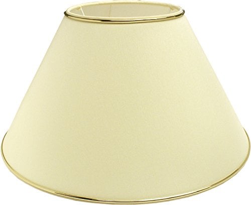 Tisch-Lampenschirm D=35cm Baumwollchintz hell-creme E27
