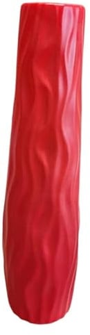 Sharplace Vase für Pampasgras, 58 cm große Blumenvase, hohe Bodenvase, Minimalistischer Boho-Dekorationsvase, Modern Design, Tisch Deko für Hochzeiten, Wohnzimmer, Schlafzimmer & Küche, Rot