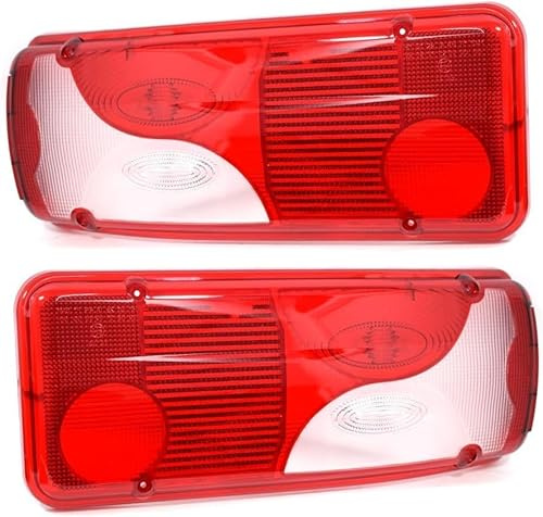 2x Lichtscheibe Ersatzgläser Gläser Für Rückleuchte Heckleuchte Nochwertig Satz Kompatibel Mit MAN TGA TGL TGM TGS TGX Mercedes Sprinter 906 VW Crafter LKW Anhänger Pritsche 0008262156 2E0945111