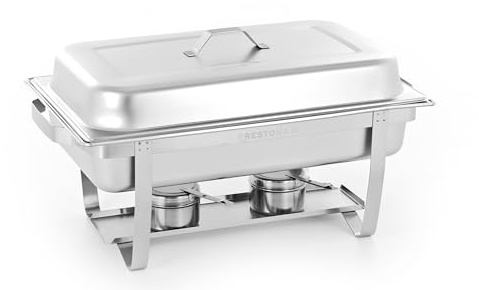 TECHNICA PRESTONA Chafing Dish aus Edelstahl 9L– Warmhaltebehälter Robust und pflegeleicht für Buffet – Professioneller Speisenwärmer GN 1/1 Mit Deckel – Wärmebehälter Rechaud – 60x35x32 cm