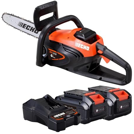 ECHO Akku Motorsäge DC-S-310 inkl. 2x 4 Ah Akku & Ladegerät – Kompakt & Handlich – 30 cm Schwert – 40 V Akku Motorsäge – Für Holzarbeiten & Gartenpflege