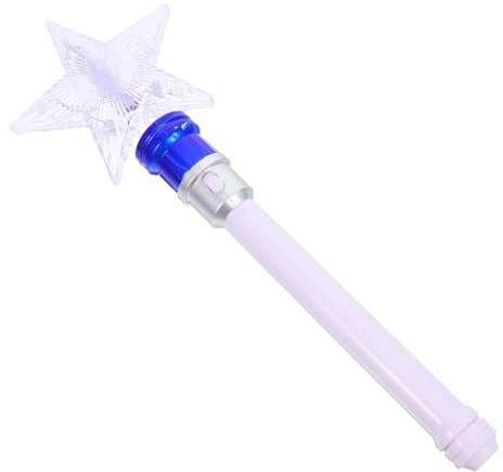 BRIGHTFUFU Bâton de Supporters Étoile Rotatif Lumineux en Plastique Bleu | Baguette Magique Lumineuse, Léger et Portable, Usage Polyvalent pour Fêtes à Thème et Scène