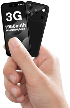 ZOKOE Desbloqueo de un Mini móvil 3G, Doble SIM, desbloqueo Facial, Pantalla HD de 3,88 Pulgadas, un móvil de Repuesto pequeño y Bonito, un Smartphone Compacto para niños y Estudiantes (Negro +3G)