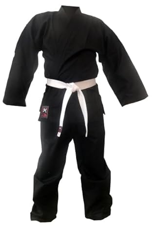 Budodrake Schwarzer Karateanzug Black Dragon 12 oz