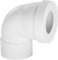 Wirquin 71020102 Pipe WC Rigide Courte coudée Femelle de diamètre 100 mm à Coller, Blanc, piquage