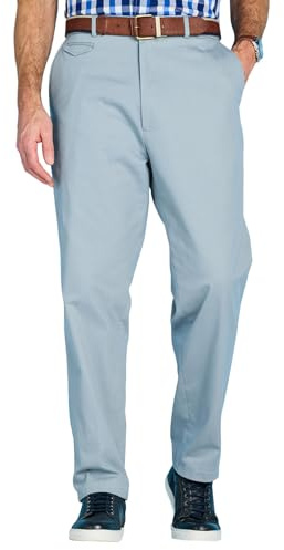 Pegasus Men's Cotton Chino Trousers with Stretch Waistband | Versatile, Comfortable & Stylish Smart Casual Pants