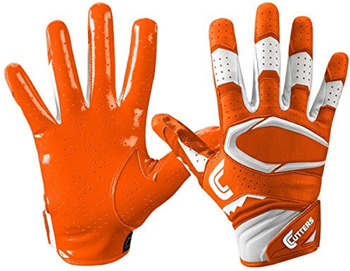Cutters Gloves S451 REV Pro 2.0 Gants de receveur de football avec grip C-TACK collant, pour homme, orange