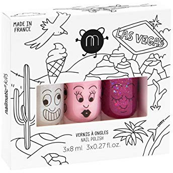 nailmatic Las Vegas Nagellack auf Wasserbasis, 3 Stück