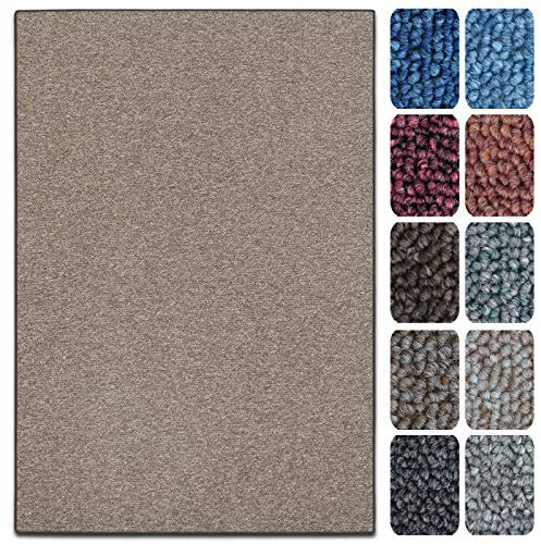 casa pura Teppich London | viele Größen | pflegeleichter Flacher Schlingenflor | Flurteppich, Wohnzimmerteppich, Küchenteppich, Schlafzimmerteppich (Hellbraun - 200x240 cm)