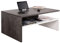 RICOO Kleiner Tisch 90 x 60 x 42 cm Holz WM080-W-BG Hell Weiß und Dunkel Betongrau Fernseher TV Wohnzimmertisch Couchtisch mit Stauraum