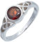 Ring 925 Silber Granat roter Stein Edelstein echt Silber Damen Sterling Silber Geschenk (MRG-179-52-(50))