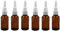 6 spruzzatori nasali vuoti in vetro ambrato ricaricabili da 30 ml e 1 once per flaconi per bottiglie e bottiglie per flaconi con pompa spray per contenitori da viaggio, per cosmetici e cosmetici