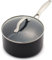 GreenPan Valencia Pro Hard Anodised Healthy Ceramic Non-Stick 18 cm / 2 Litre Saucepan with Lid, PFAS-Free, Induction, Oven Safe, Grey