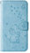 Norn for iPhone 7/8/SE 2020 Flip Cover, Embossed Elephant Butterfly Pattern, PU Leather Wallet Case with Stand and Card Slots, Blue