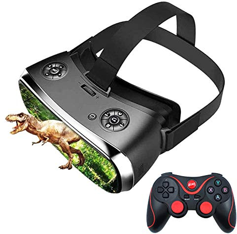 3D Virtual Reality headset Nibiru Android All-In-One HD VR Goggles With Gamepad, Wireless WIFI Bluetooth Smart glasses helmet for HDMI 2K IMAX Movies Video Games