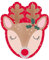 Swan household ® - Christmas Xmas Breakfast Plate Children Kids Santa Treat Melamine Plate (Reindeer)