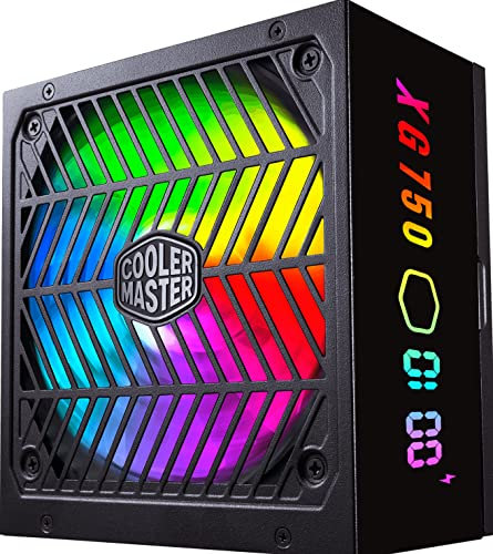 Cooler Master XG750 Plus Platinum PC-Netzteil (EU) - 80 Plus Platinum (+92% Effizienz), 750W, vollständig modular, Echtzeit-Display, 100% jap. Kondensatoren, 135mm FDB-ARGB-Lüfter
