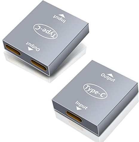 YACSEJAO USB-C-Splitter, Dual-Ladegerät-Adapter, Buchse auf Buchse, Doppelter Port, Hub, 2 Stück